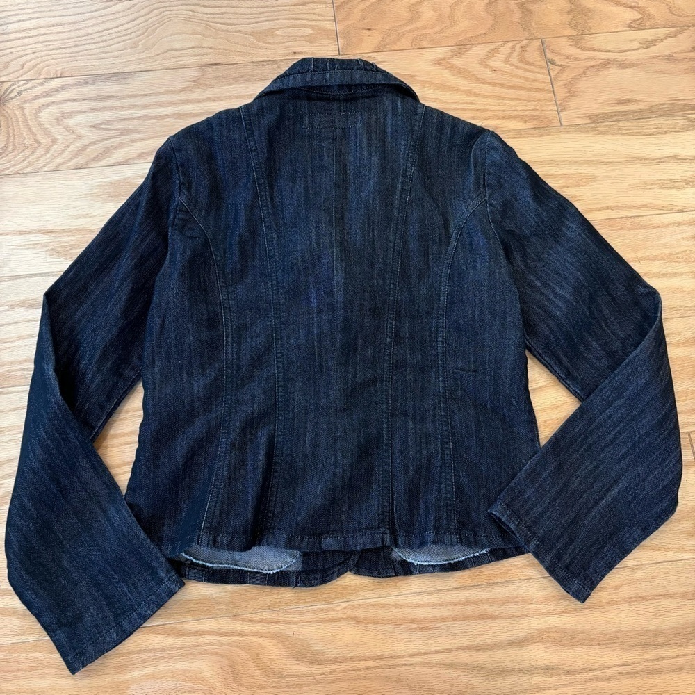 Baccini Fitted Denim Blazer - size PSโโ - Picture 3 of 6